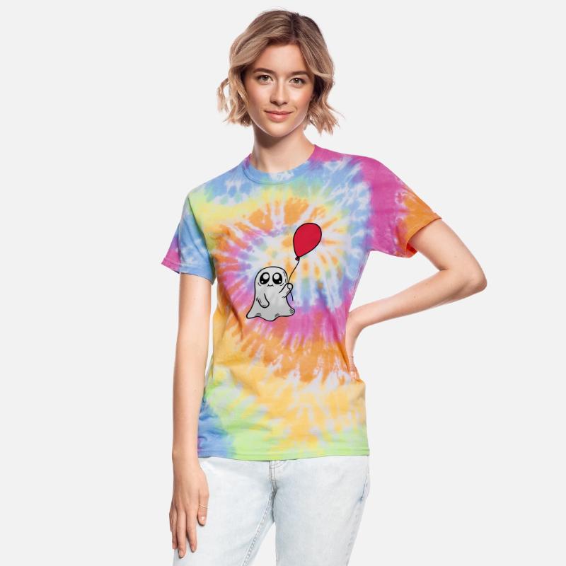 Cute ghost holding balloon