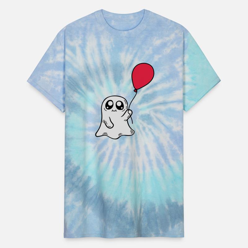 Cute ghost holding balloon