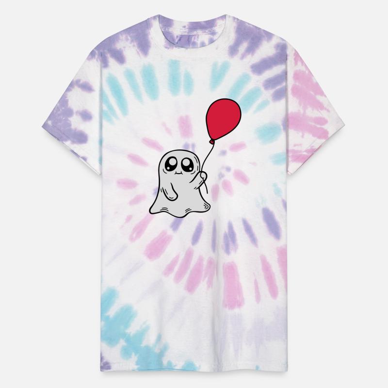 Cute ghost holding balloon