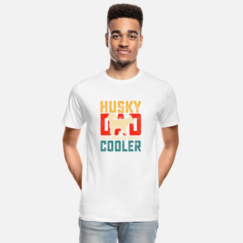 Cute Siberian Husky Dad Father's Day