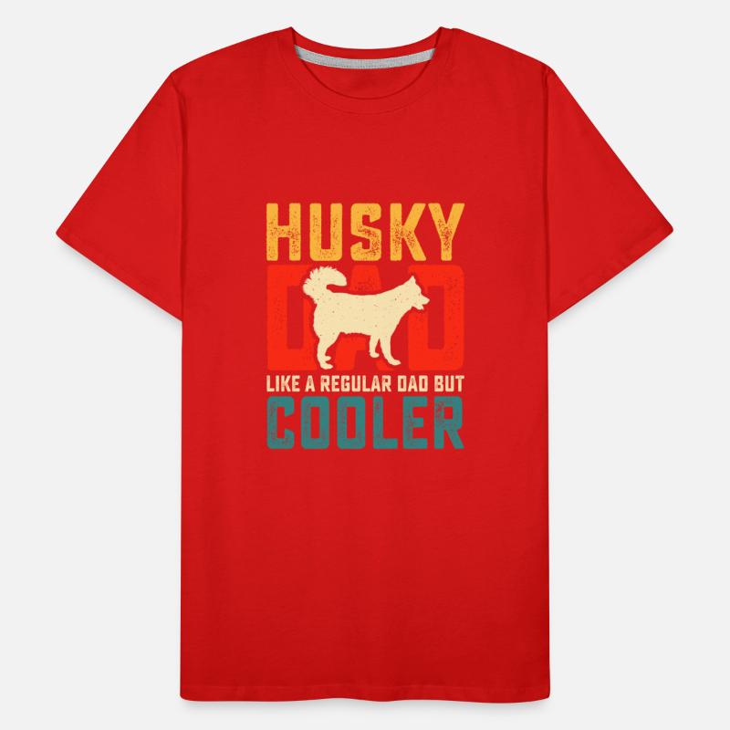 Cute Siberian Husky Dad Father's Day