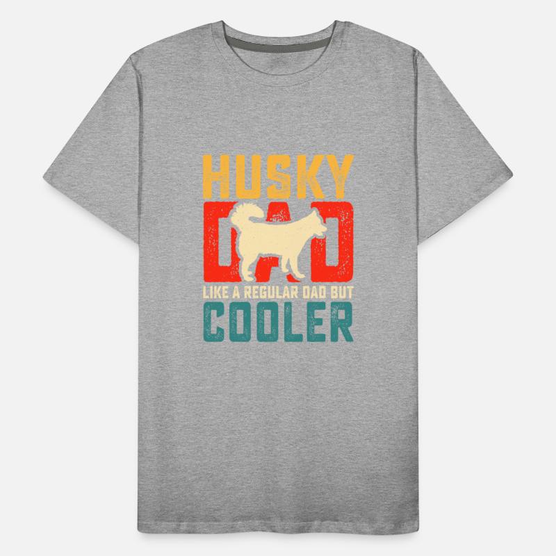 Cute Siberian Husky Dad Father's Day