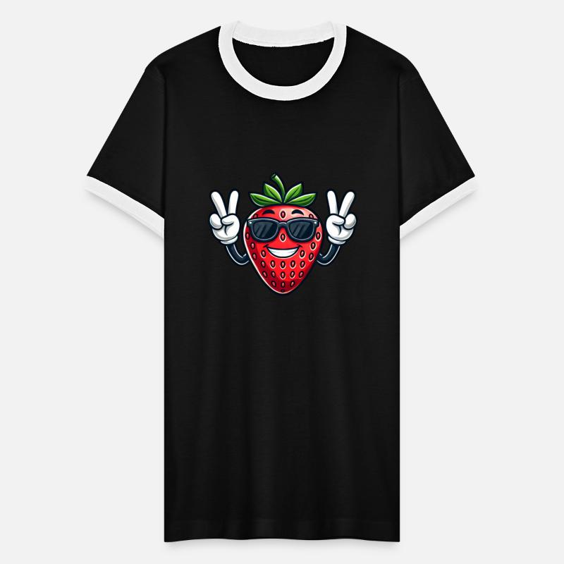 Cute Strawberry Cartoon Peace Fruity