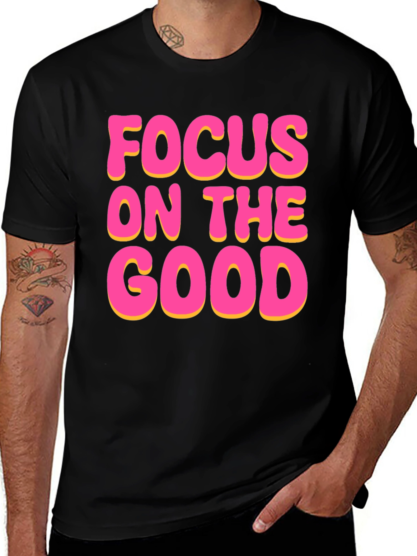 Focus On The Good Black T-Shirt