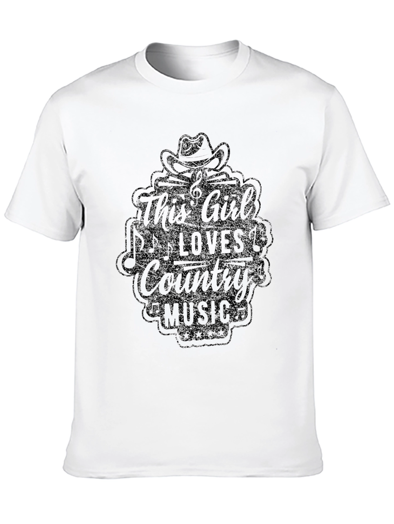 This Girl Loves Country Music Black T-Shirt