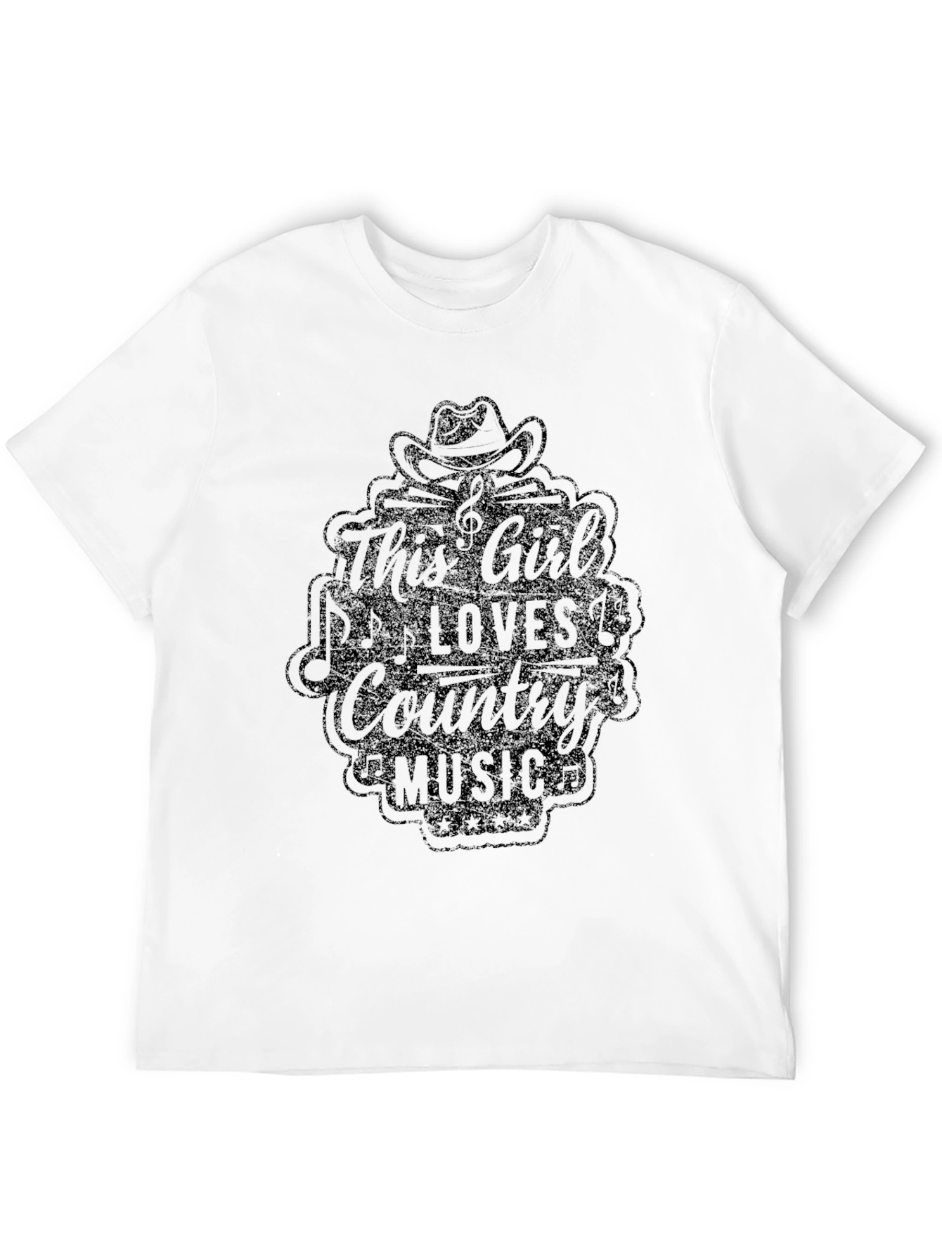 This Girl Loves Country Music Black T-Shirt