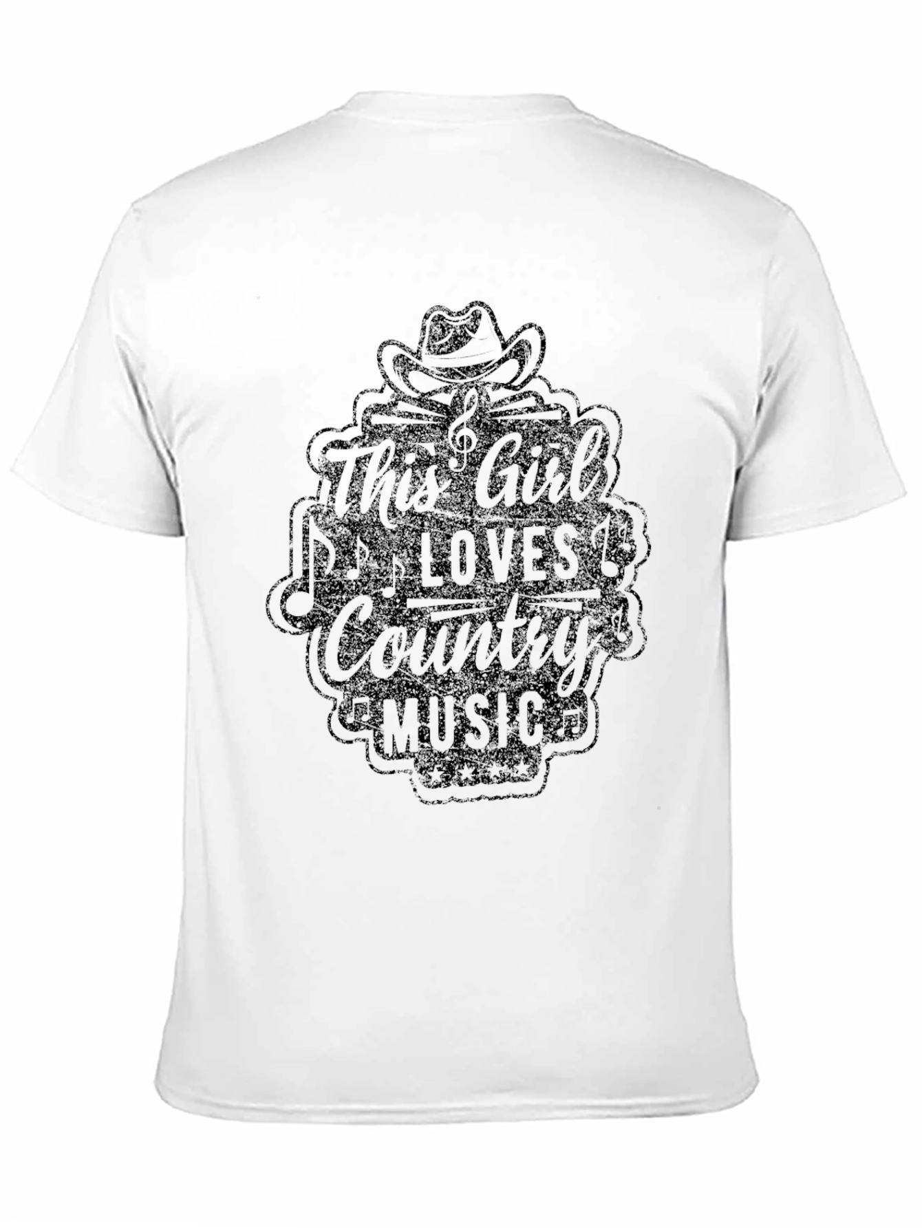 This Girl Loves Country Music Black T-Shirt