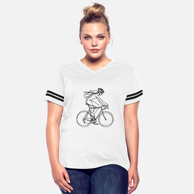 Cycling Girl One Line Drawing