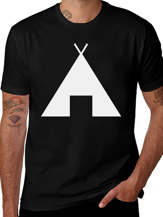 Minimalist Teepee Graphic T-Shirt - Casual Style