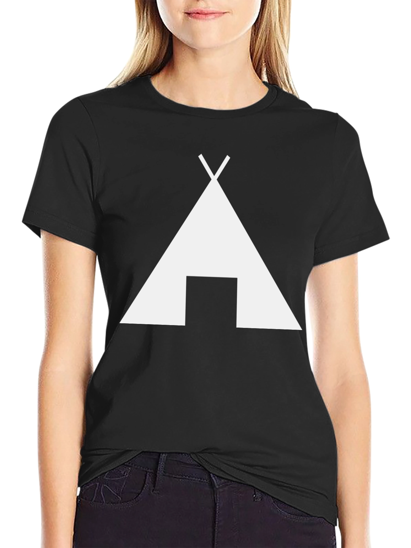 Minimalist Teepee Graphic T-Shirt - Casual Style