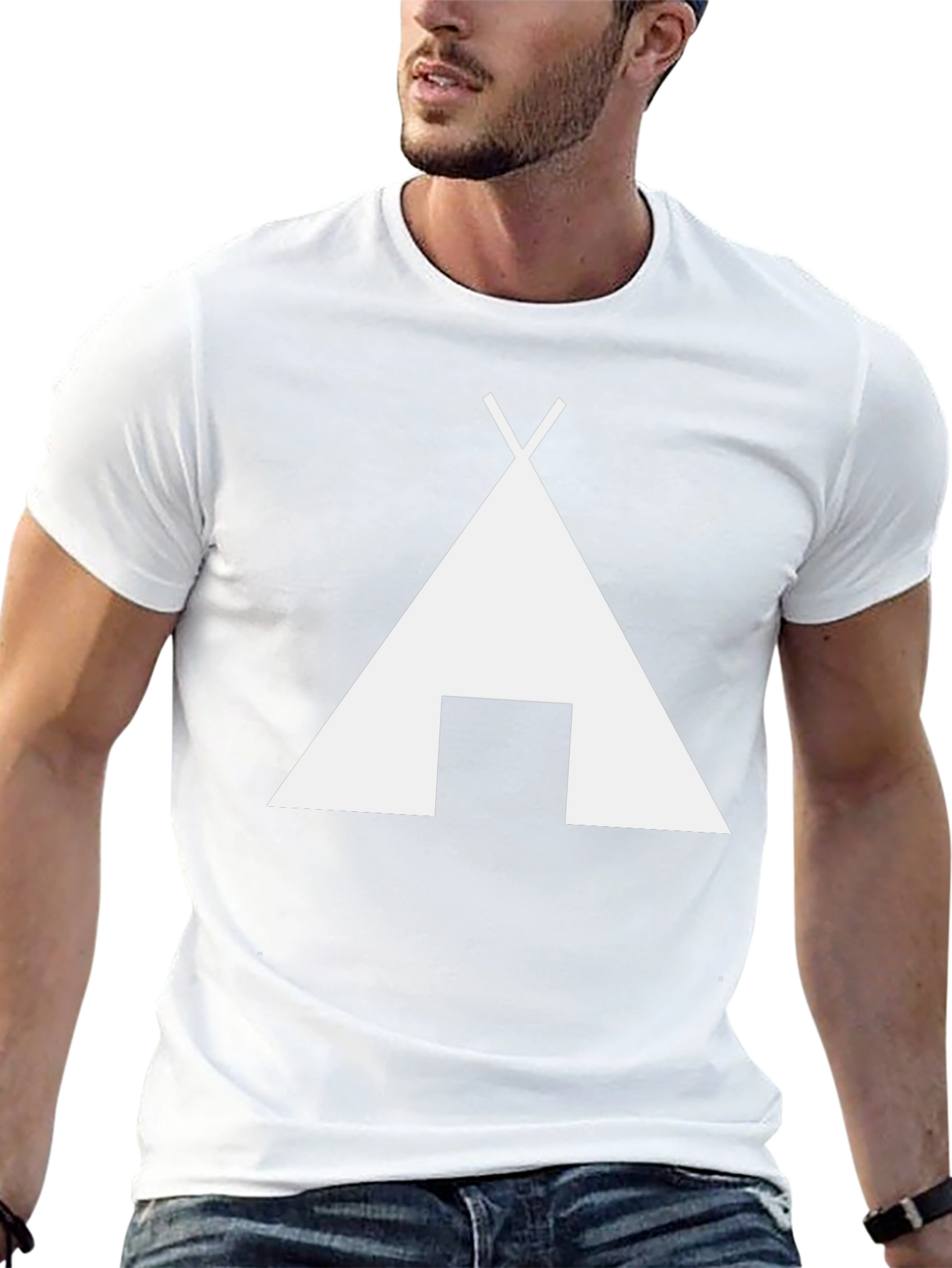 Minimalist Teepee Graphic T-Shirt - Casual Style