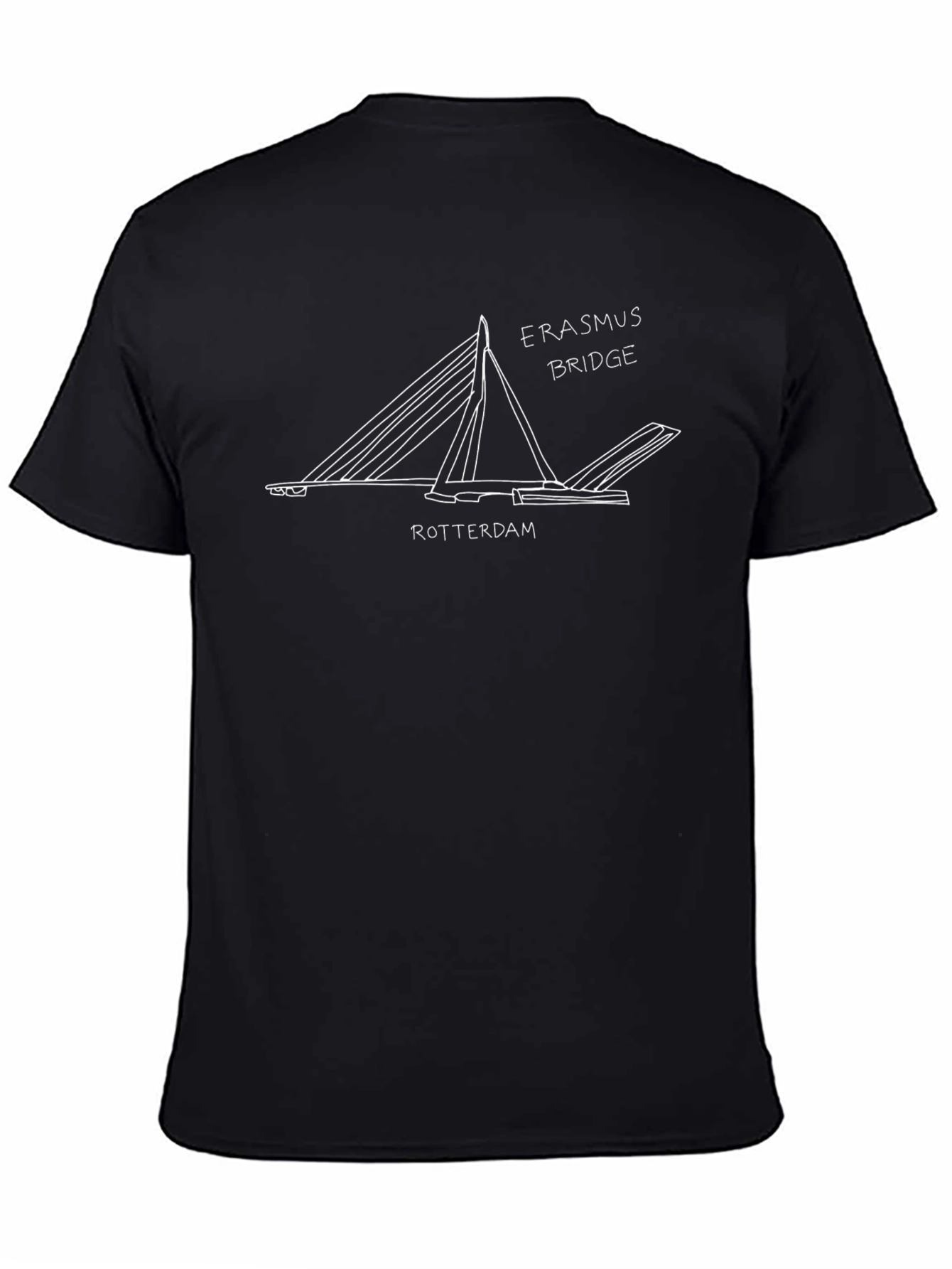 Erasmus Bridge Rotterdam T-Shirt - Stylish Cityscape Tee