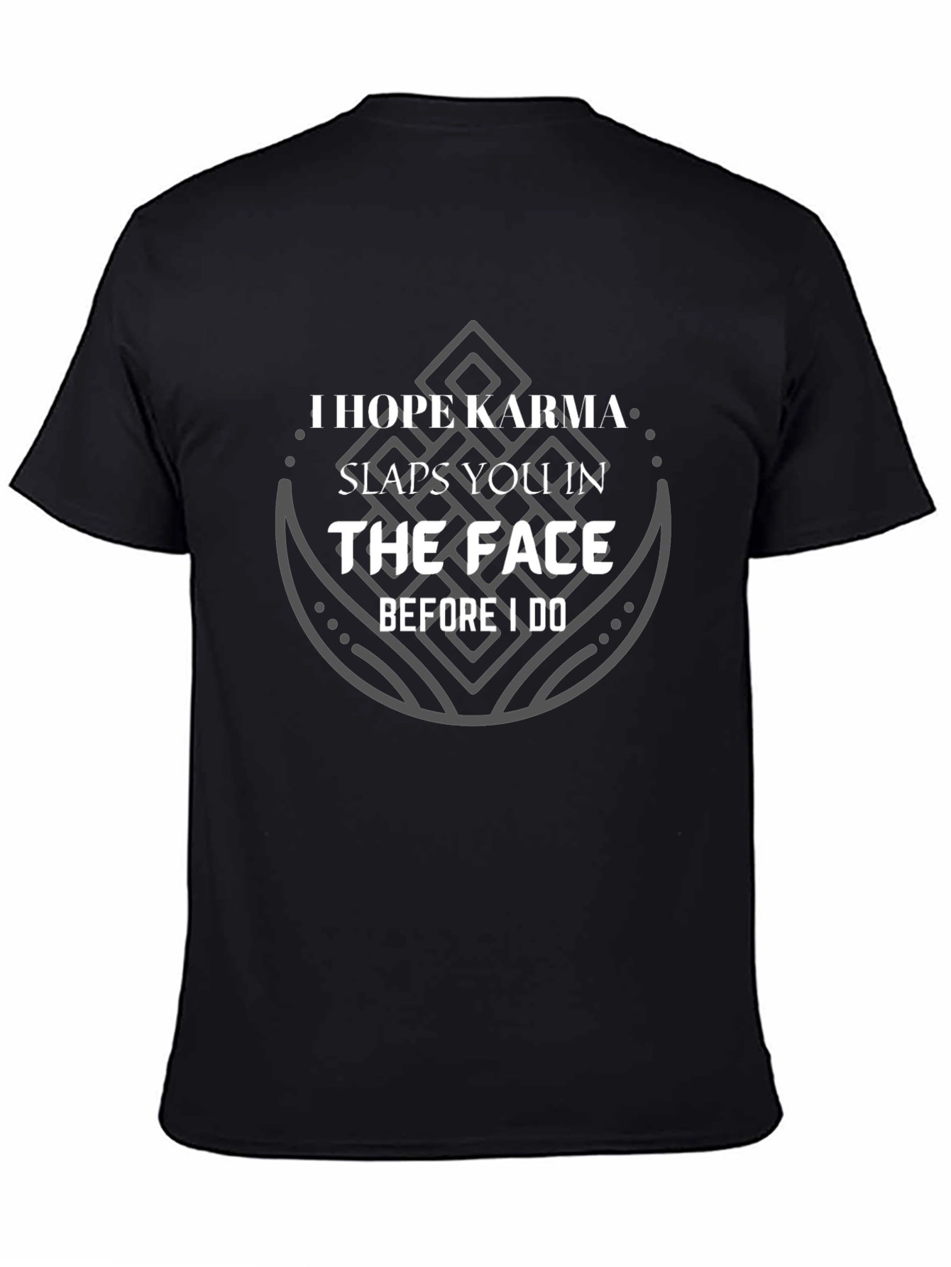 Karma Slaps You Graphic Tee - Unisex Black T-Shirt