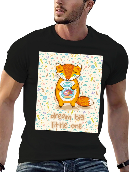 Dream Big Little One Fox Graphic Tee