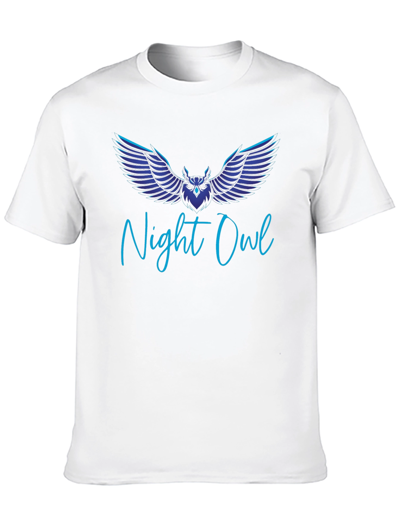 Night Owl Graphic Tee - Midnight Blue Design