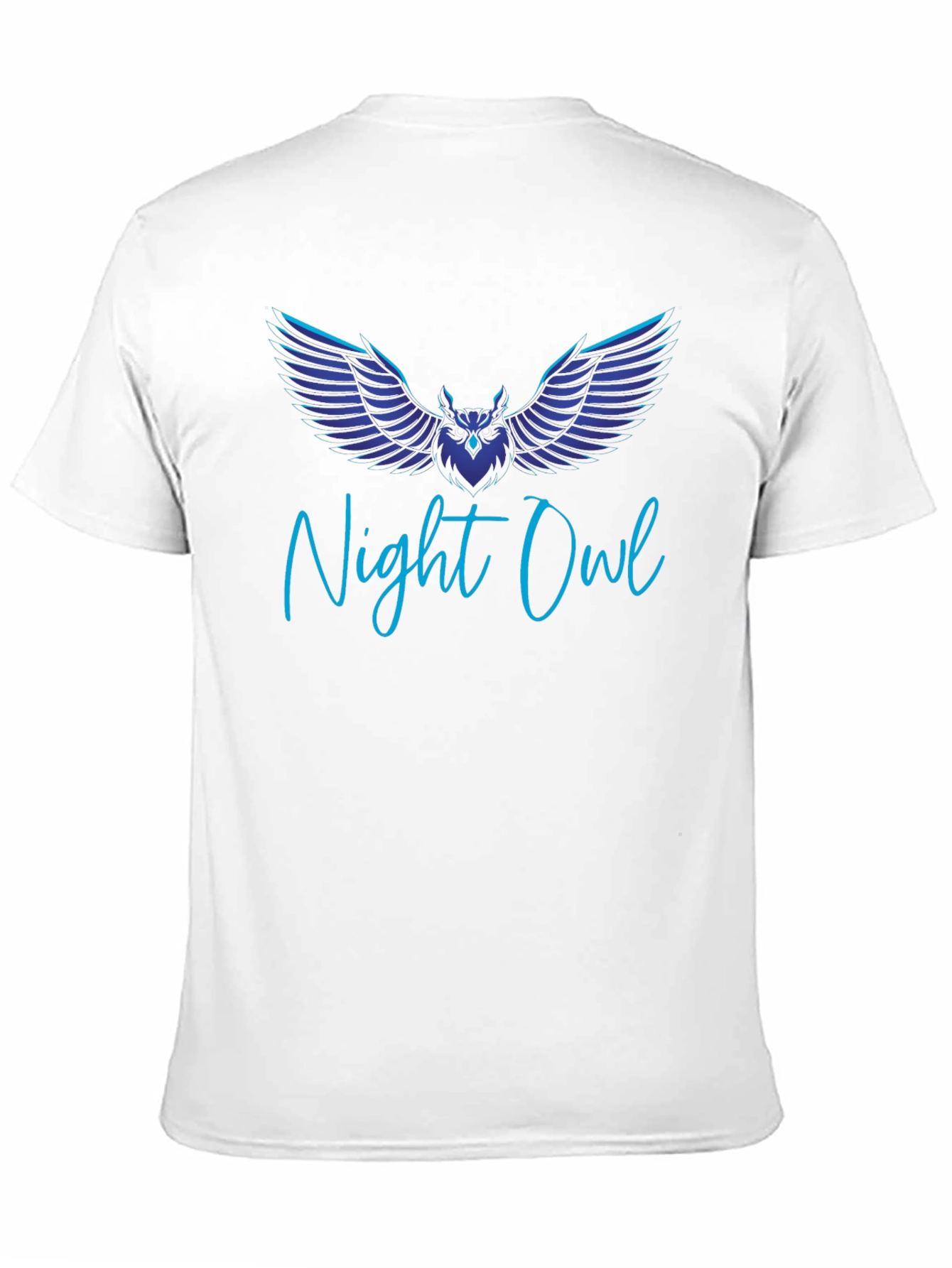 Night Owl Graphic Tee - Midnight Blue Design