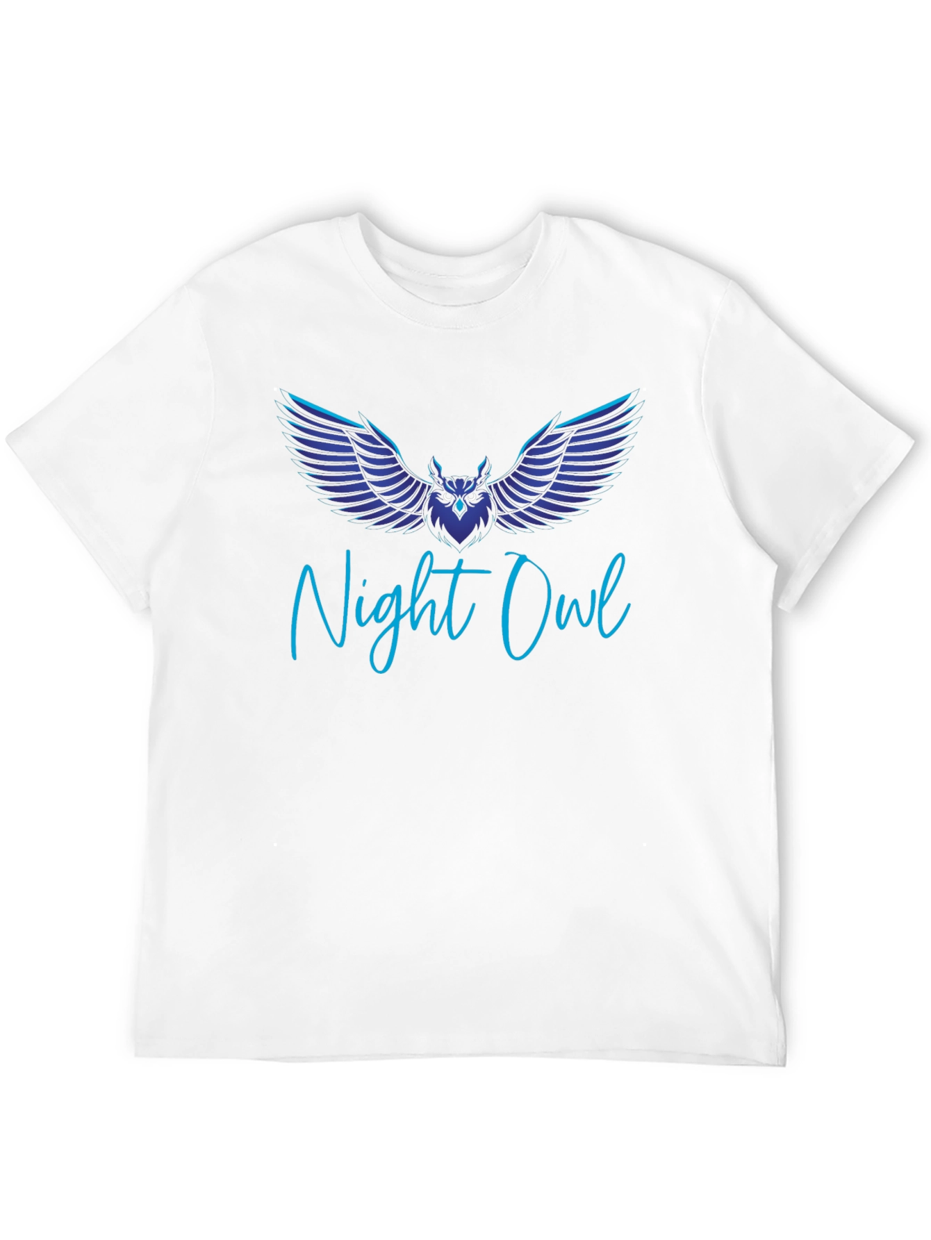 Night Owl Graphic Tee - Midnight Blue Design