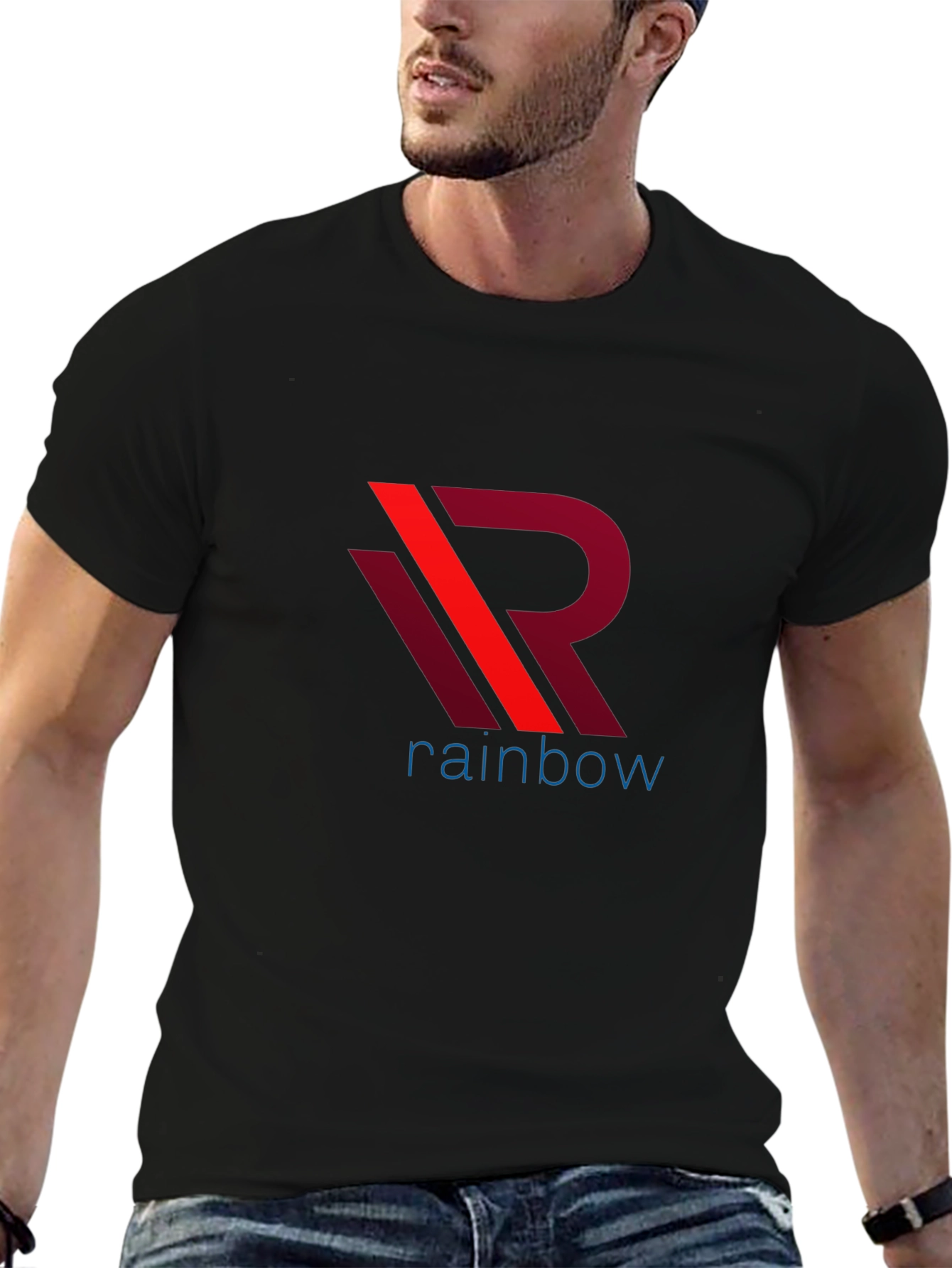 Rainbow Logo Graphic T-Shirt - Stylish Casual Wear