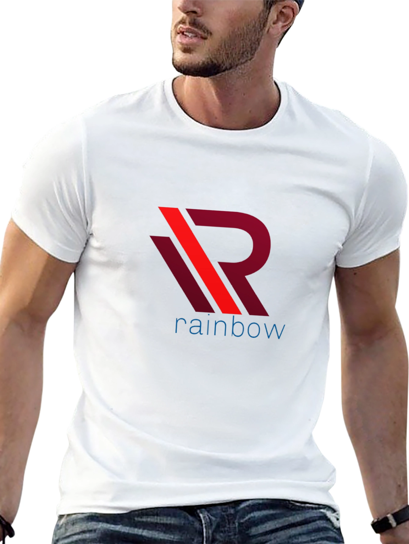 Rainbow Logo Graphic T-Shirt - Stylish Casual Wear