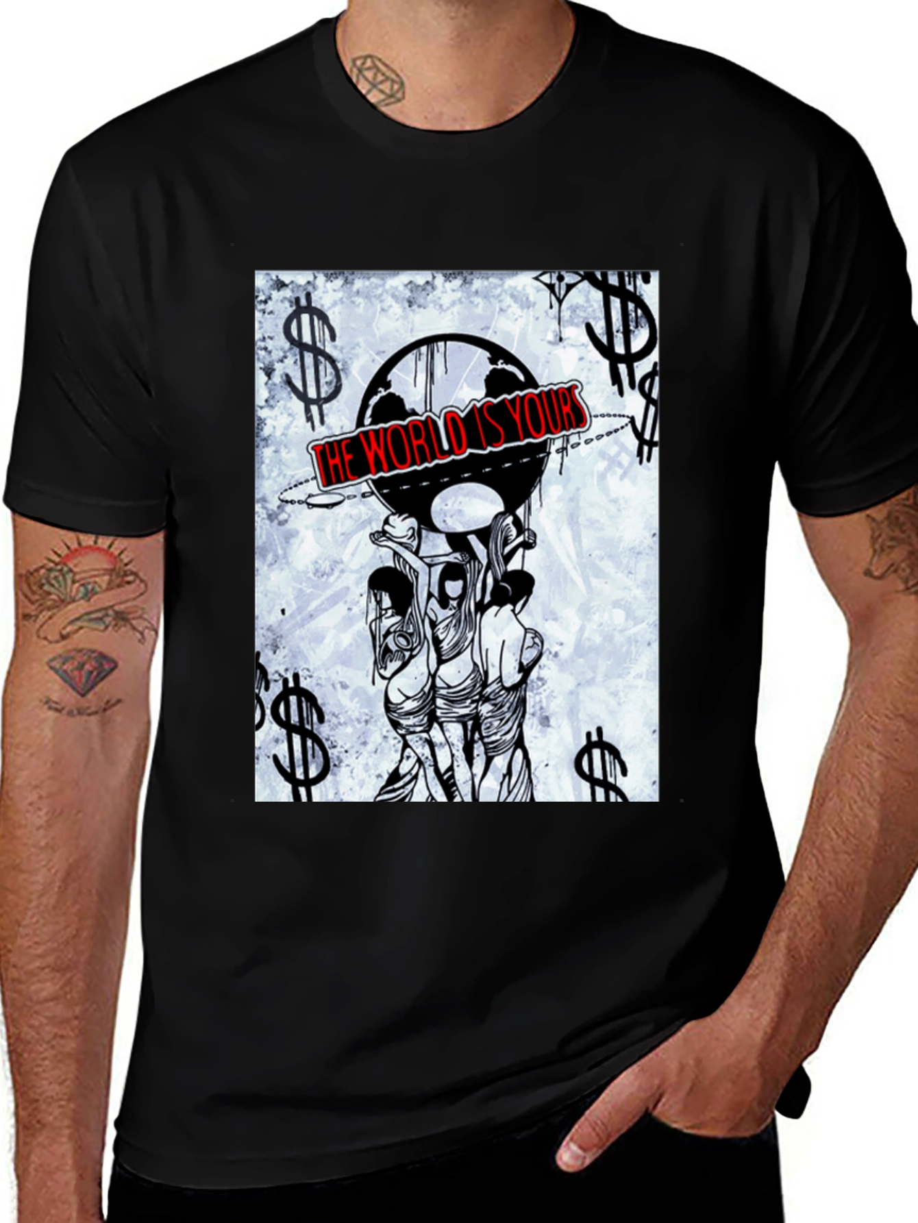 The World Is Yours Graphic Tee - Black