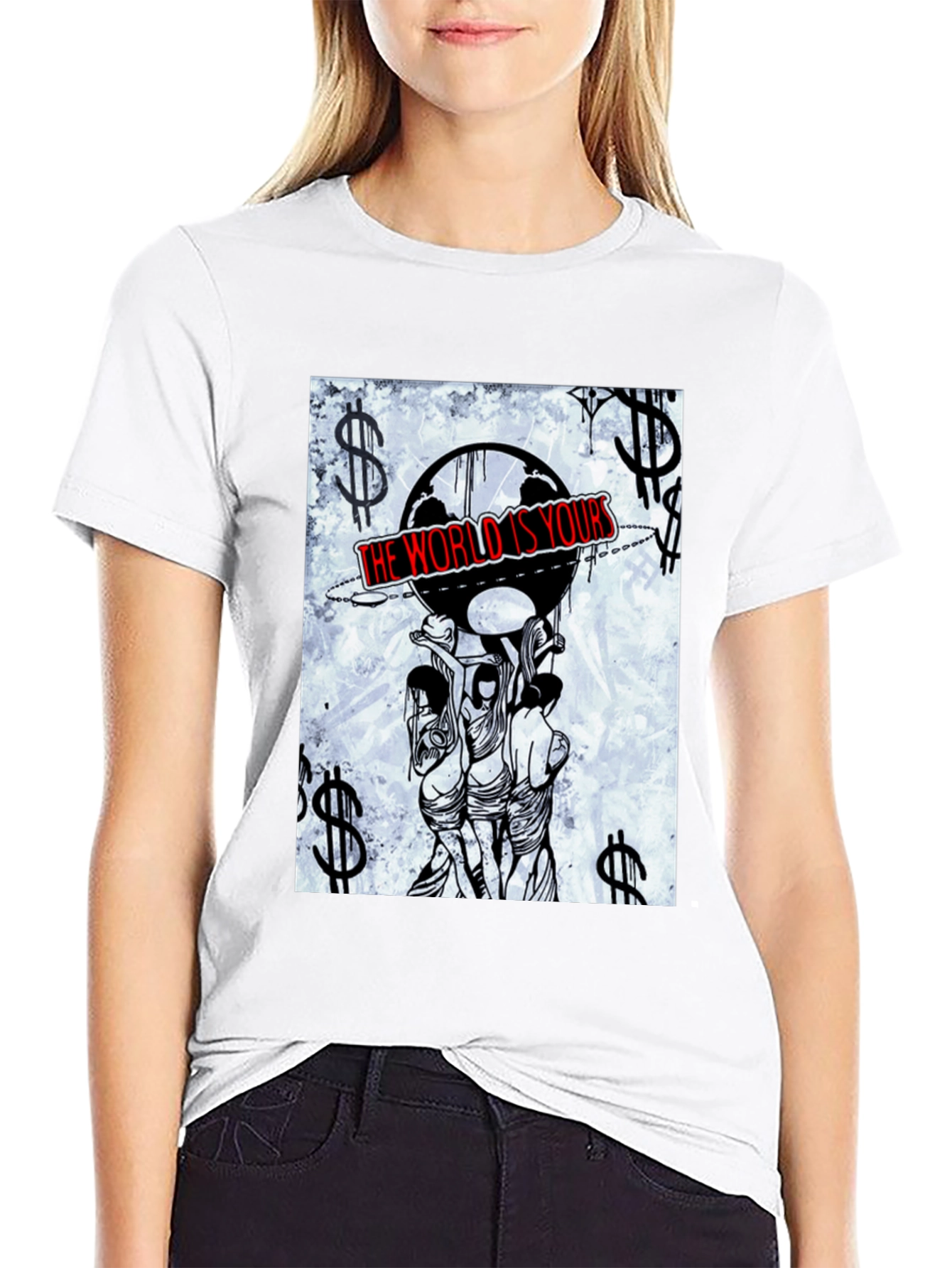The World Is Yours Graphic Tee - Black