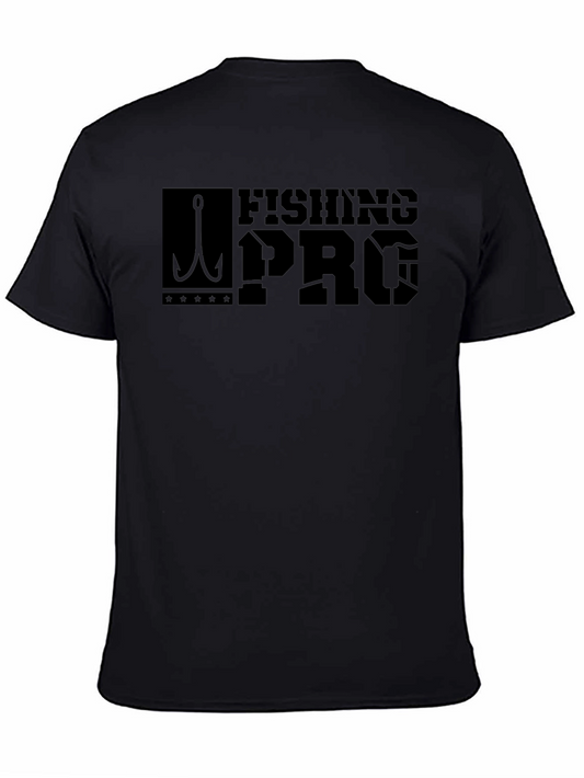 Fishing Pro Black Graphic T-Shirt