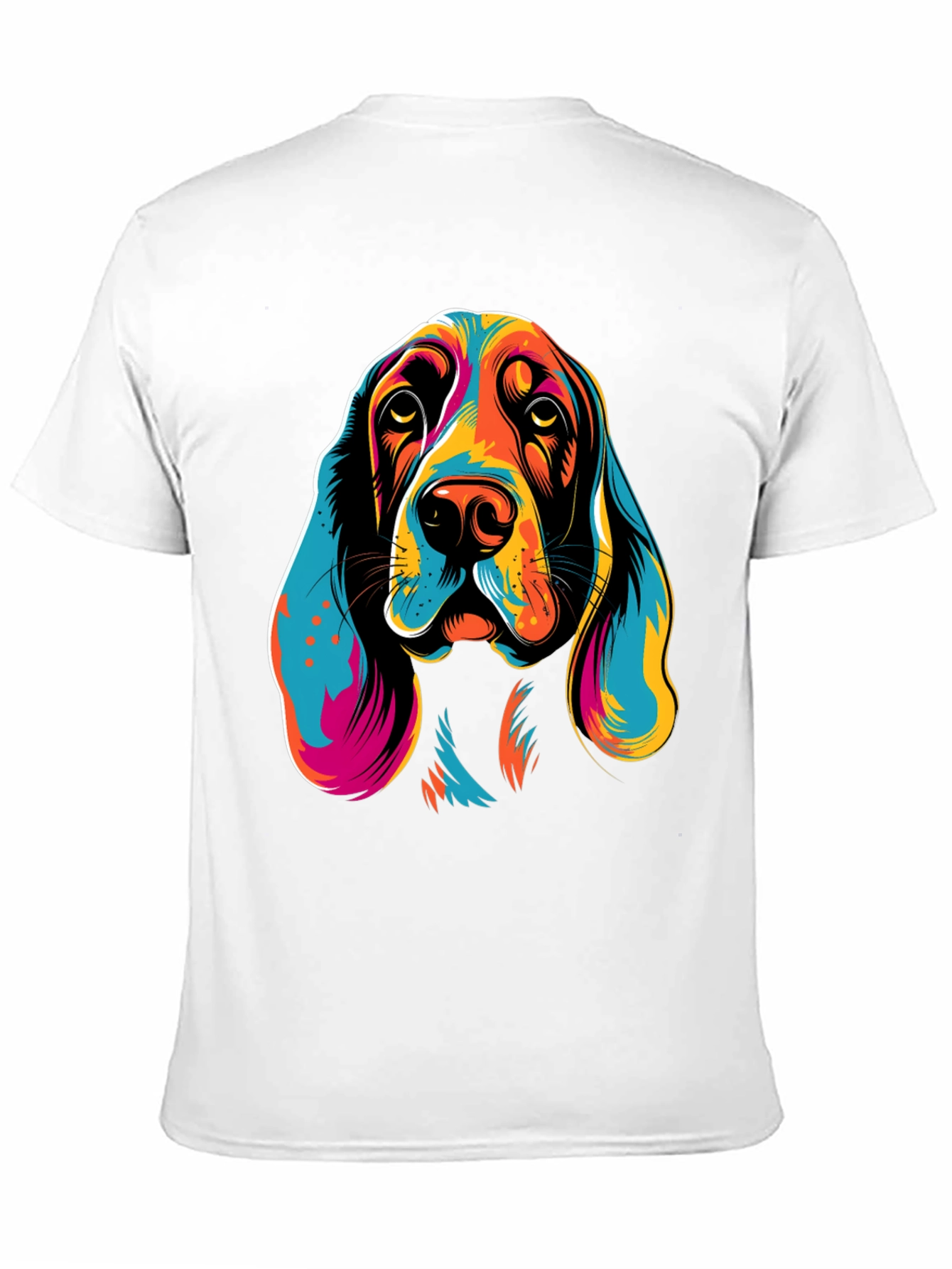 Colorful Dog Head T-Shirt – Artistic Dog Lover Graphic Tee
