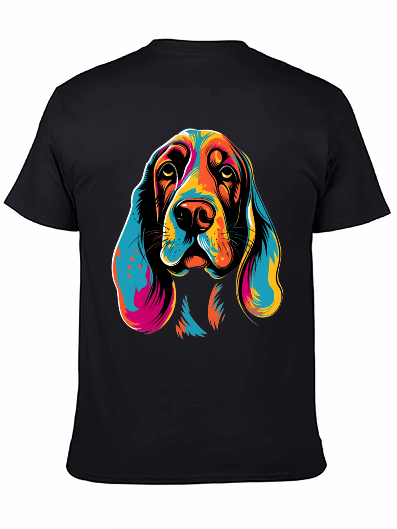 Colorful Dog Head T-Shirt – Artistic Dog Lover Graphic Tee