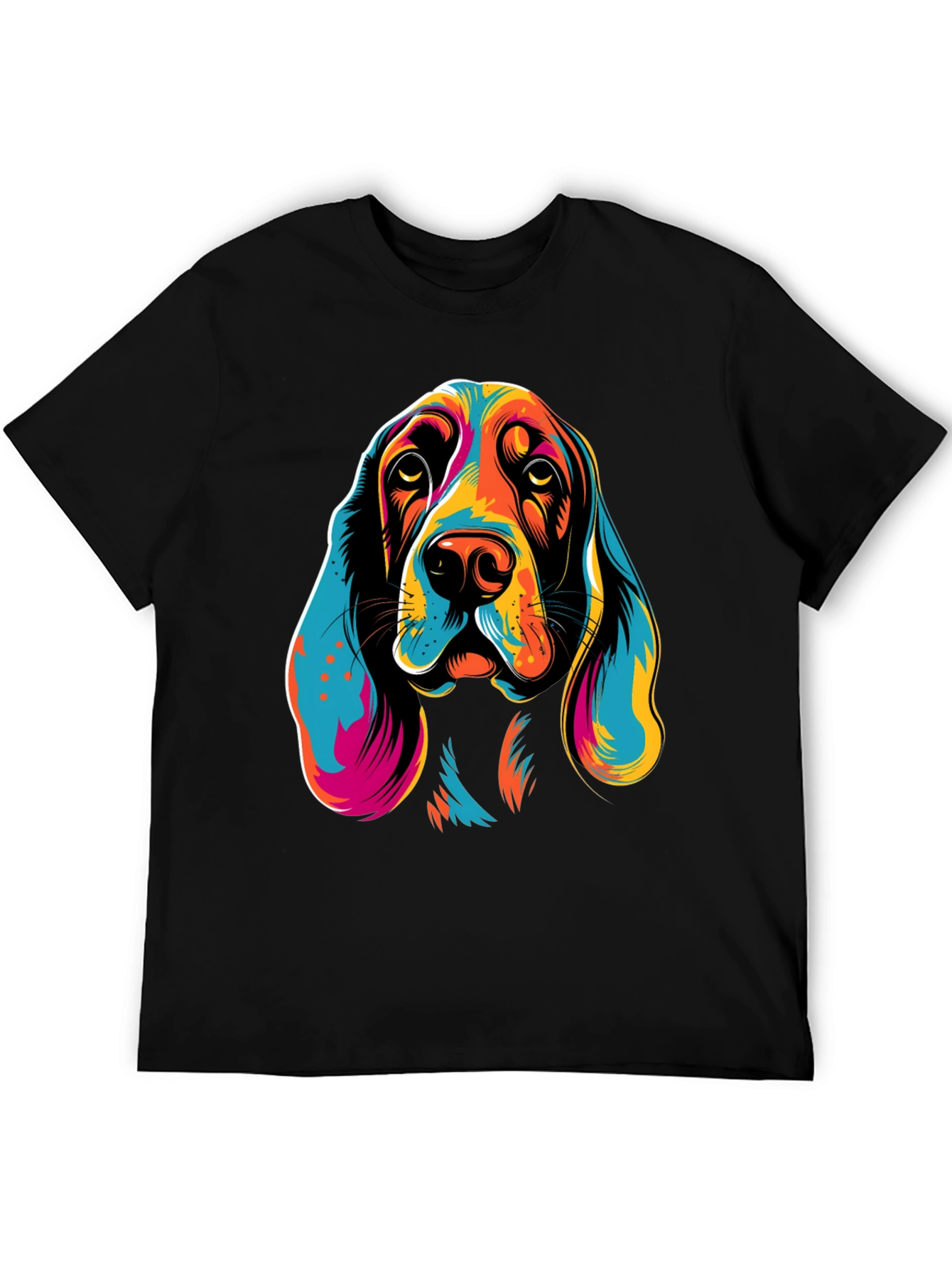 Colorful Dog Head T-Shirt – Artistic Dog Lover Graphic Tee