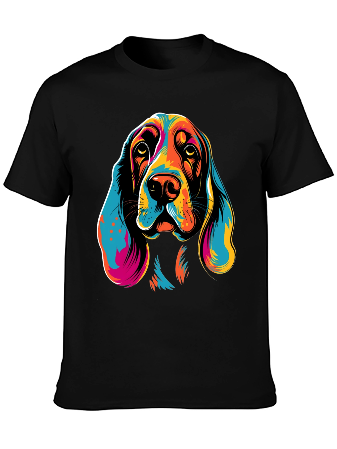 Colorful Dog Head T-Shirt – Artistic Dog Lover Graphic Tee