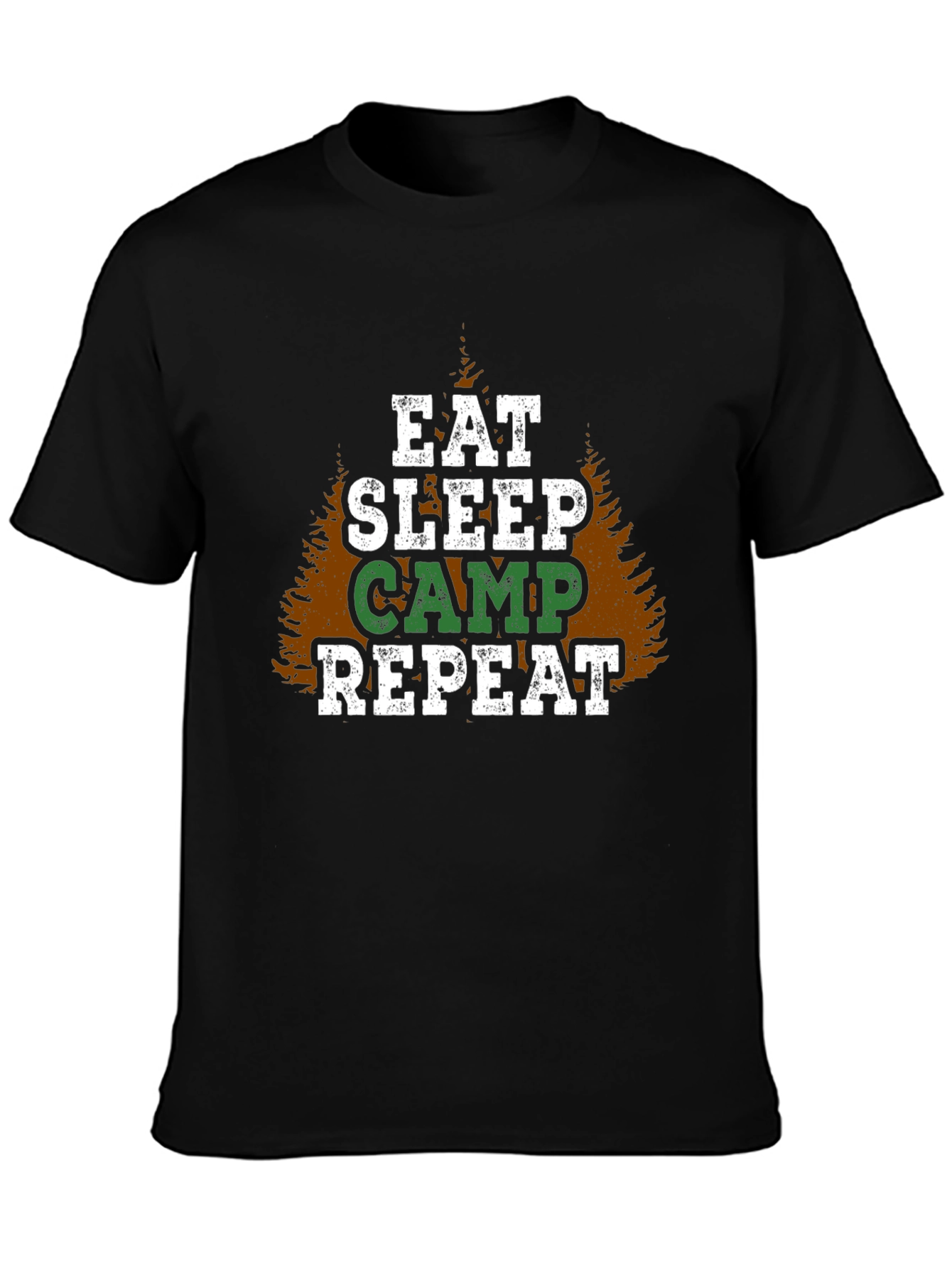 Eat Sleep Camp Repeat Graphic T-Shirt