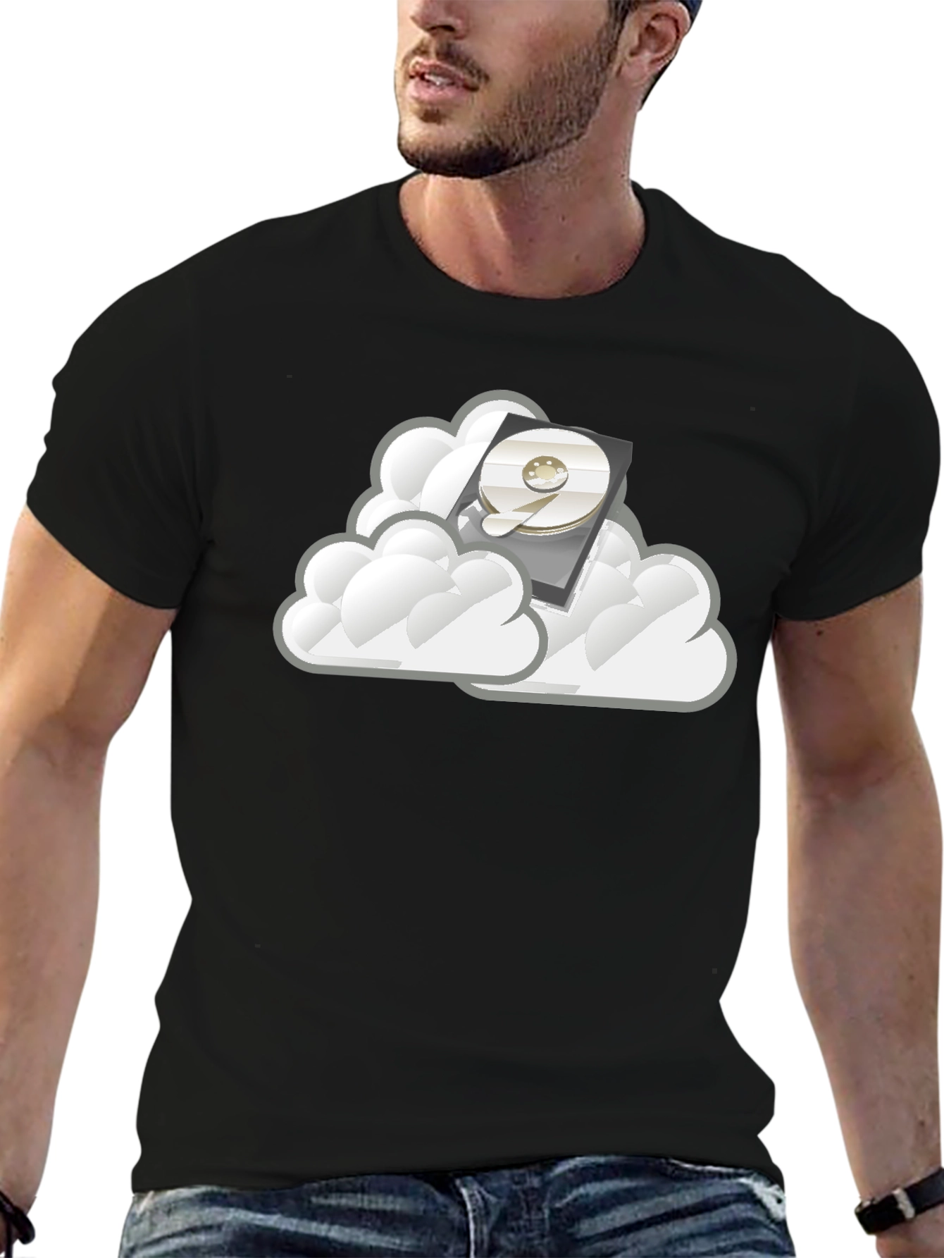 Cloud Storage Black T-Shirt