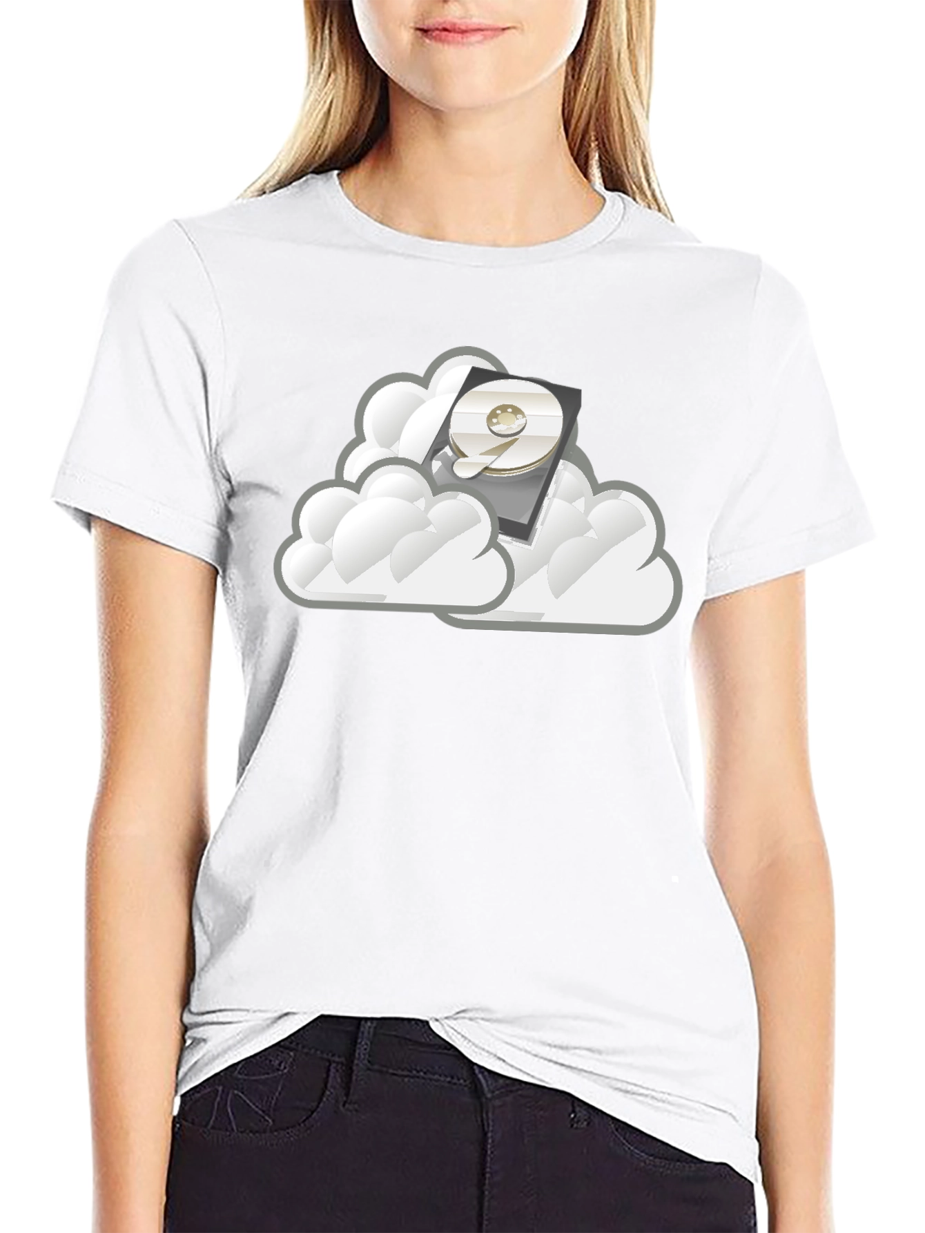 Cloud Storage Black T-Shirt
