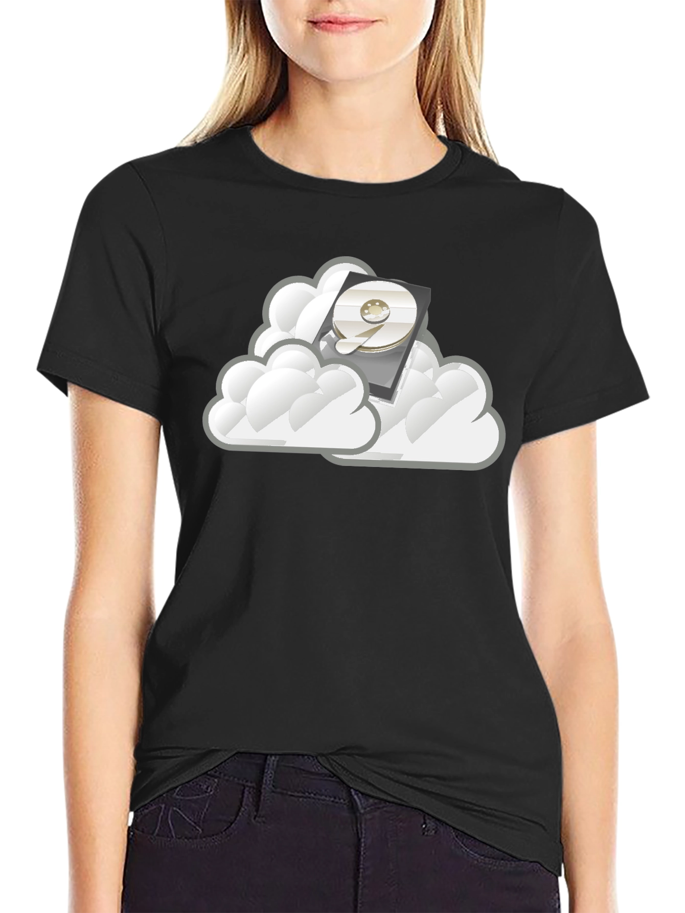 Cloud Storage Black T-Shirt