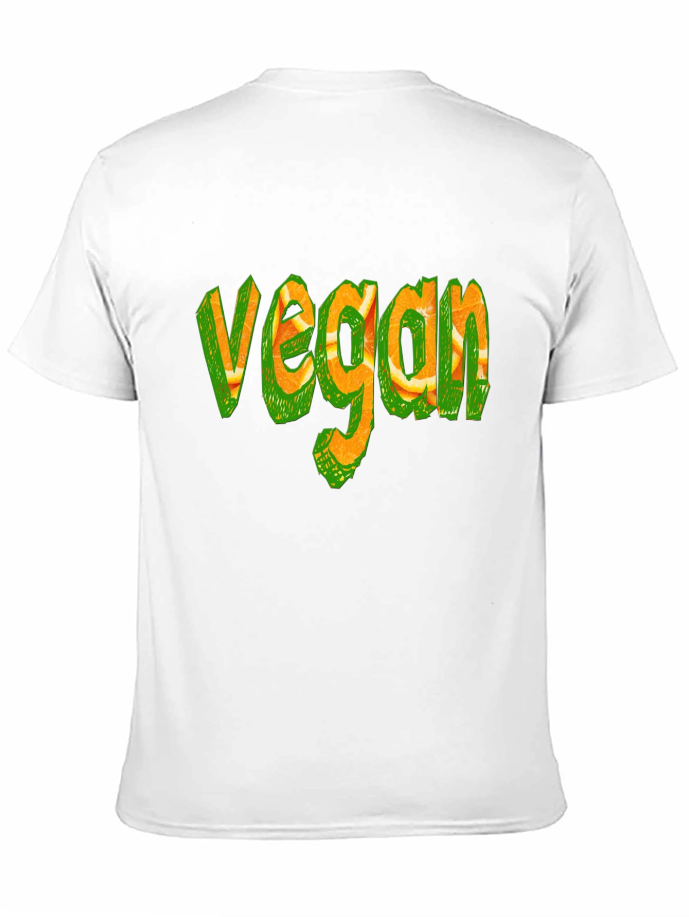 Vegan Graphic Tee - Orange Slice Design