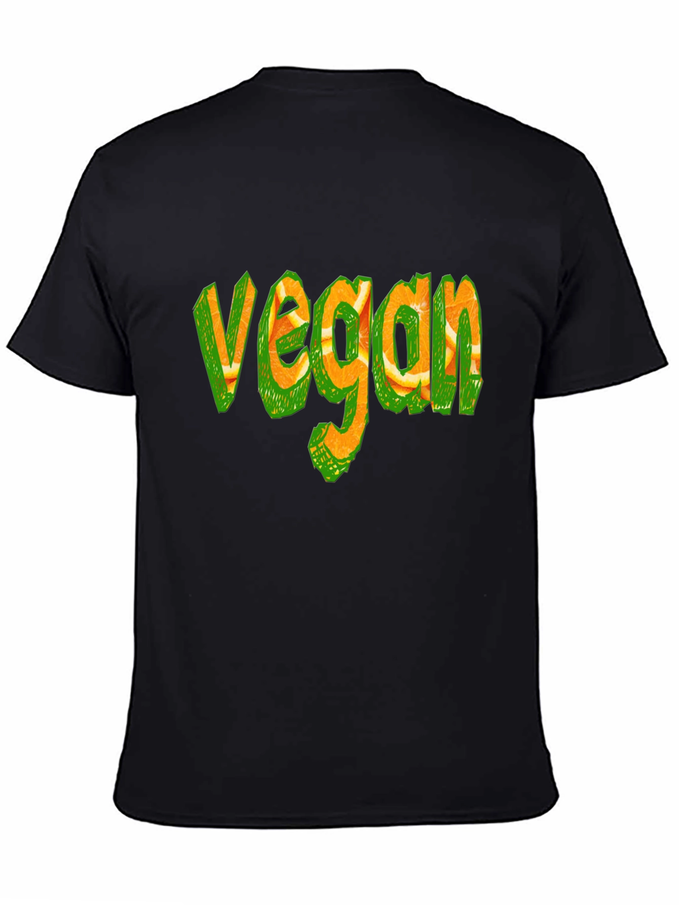 Vegan Graphic Tee - Orange Slice Design