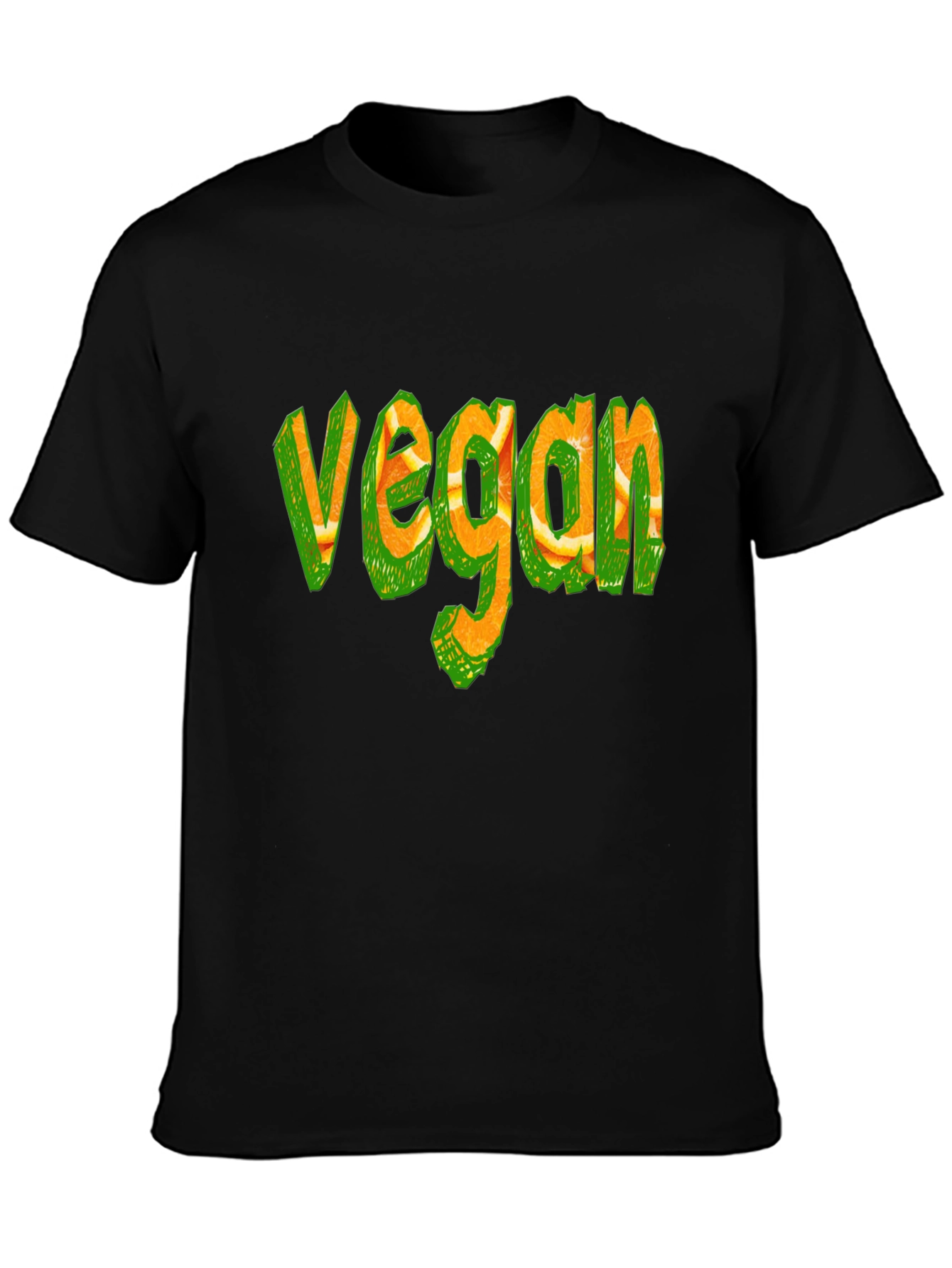 Vegan Graphic Tee - Orange Slice Design