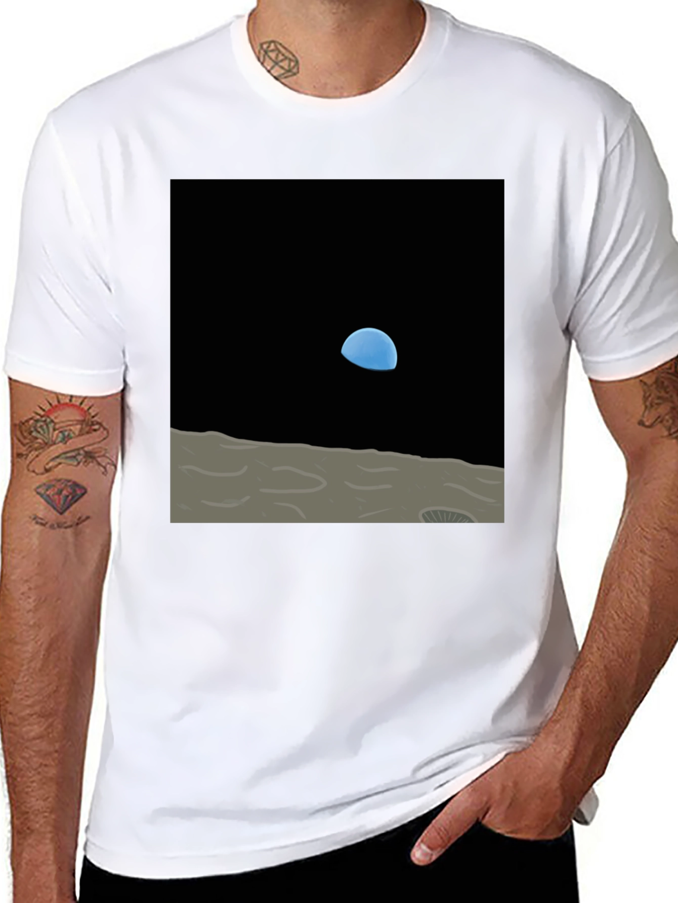 Earthrise T-Shirt - Space Art Design