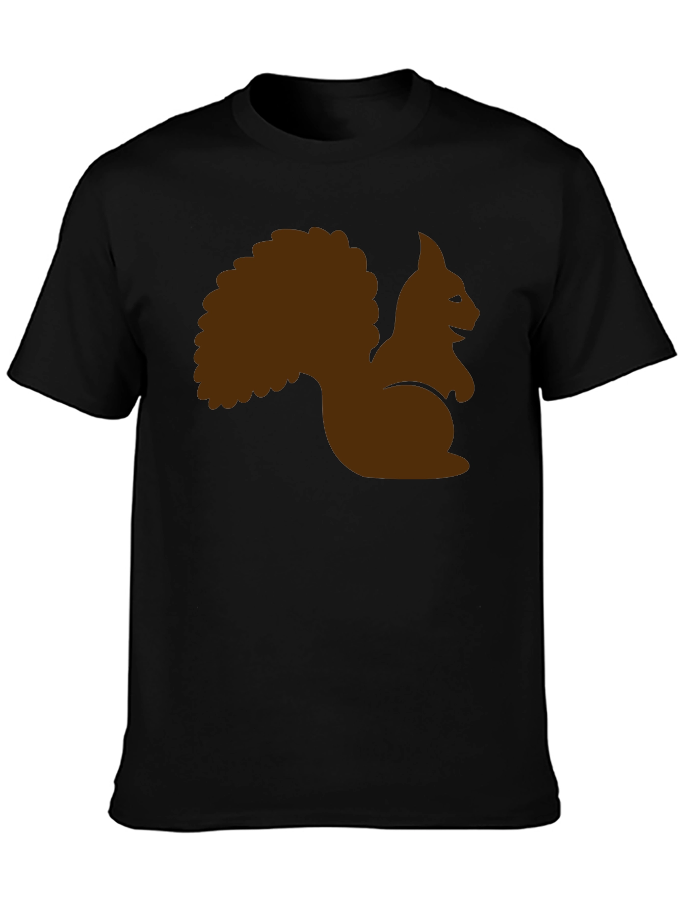Squirrel Graphic Tee - Black Cotton T-Shirt