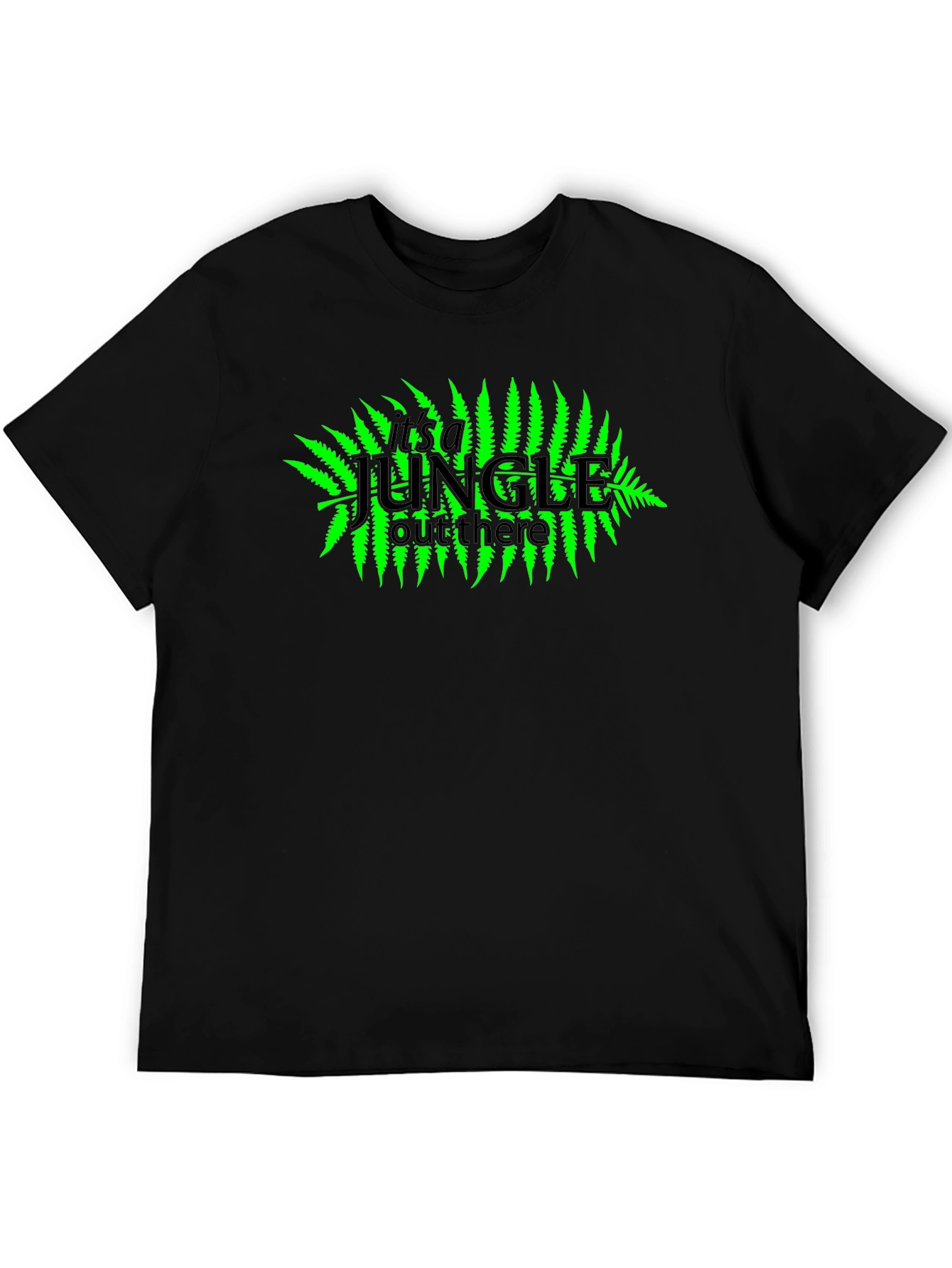 Jungle Graphic Tee - Black Cotton Blend