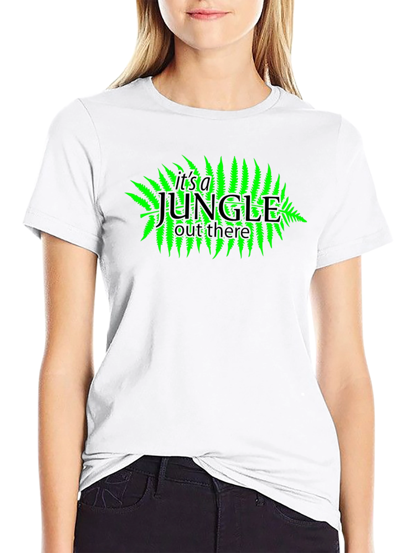Jungle Graphic Tee - Black Cotton Blend
