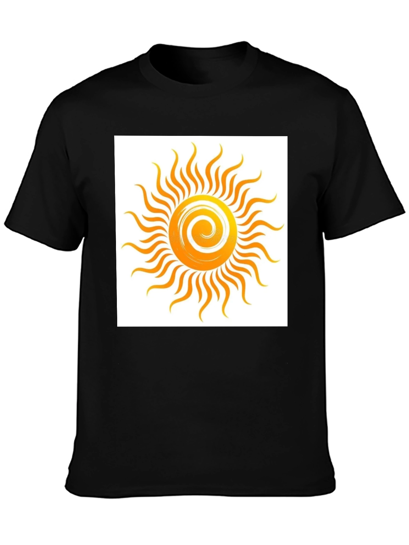Sun Graphic Black Tee