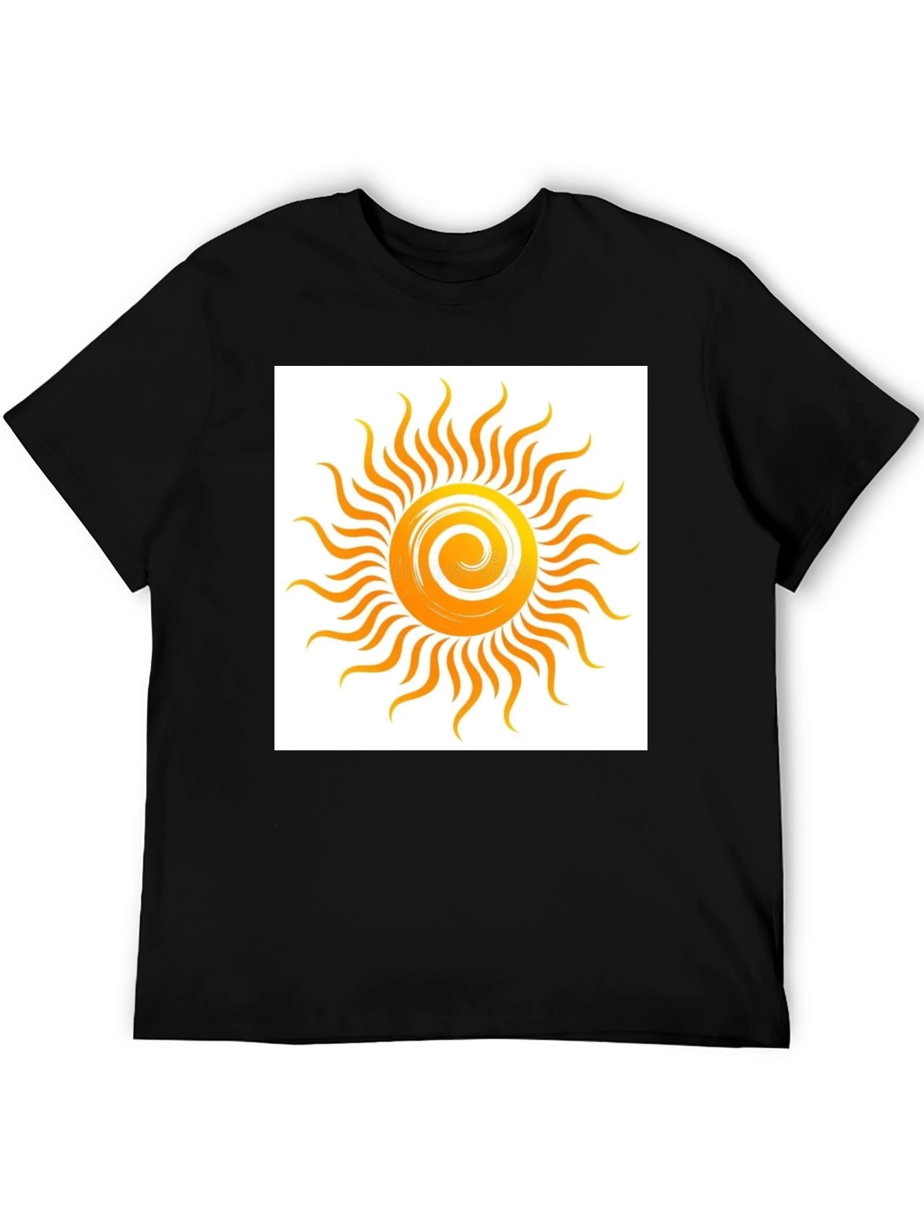 Sun Graphic Black Tee