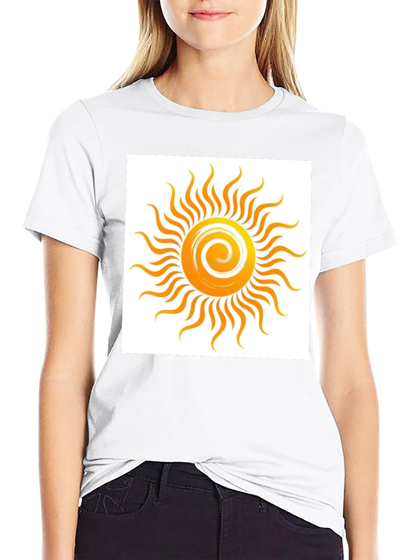 Sun Graphic Black Tee