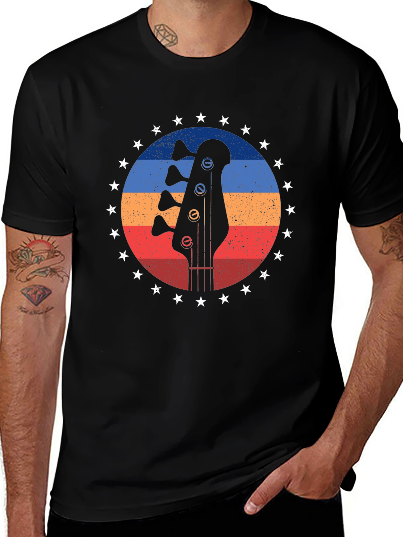 Retro Bass Guitar T-Shirt