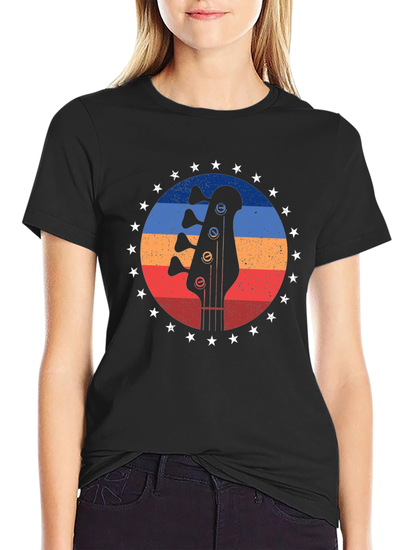 Retro Bass Guitar T-Shirt