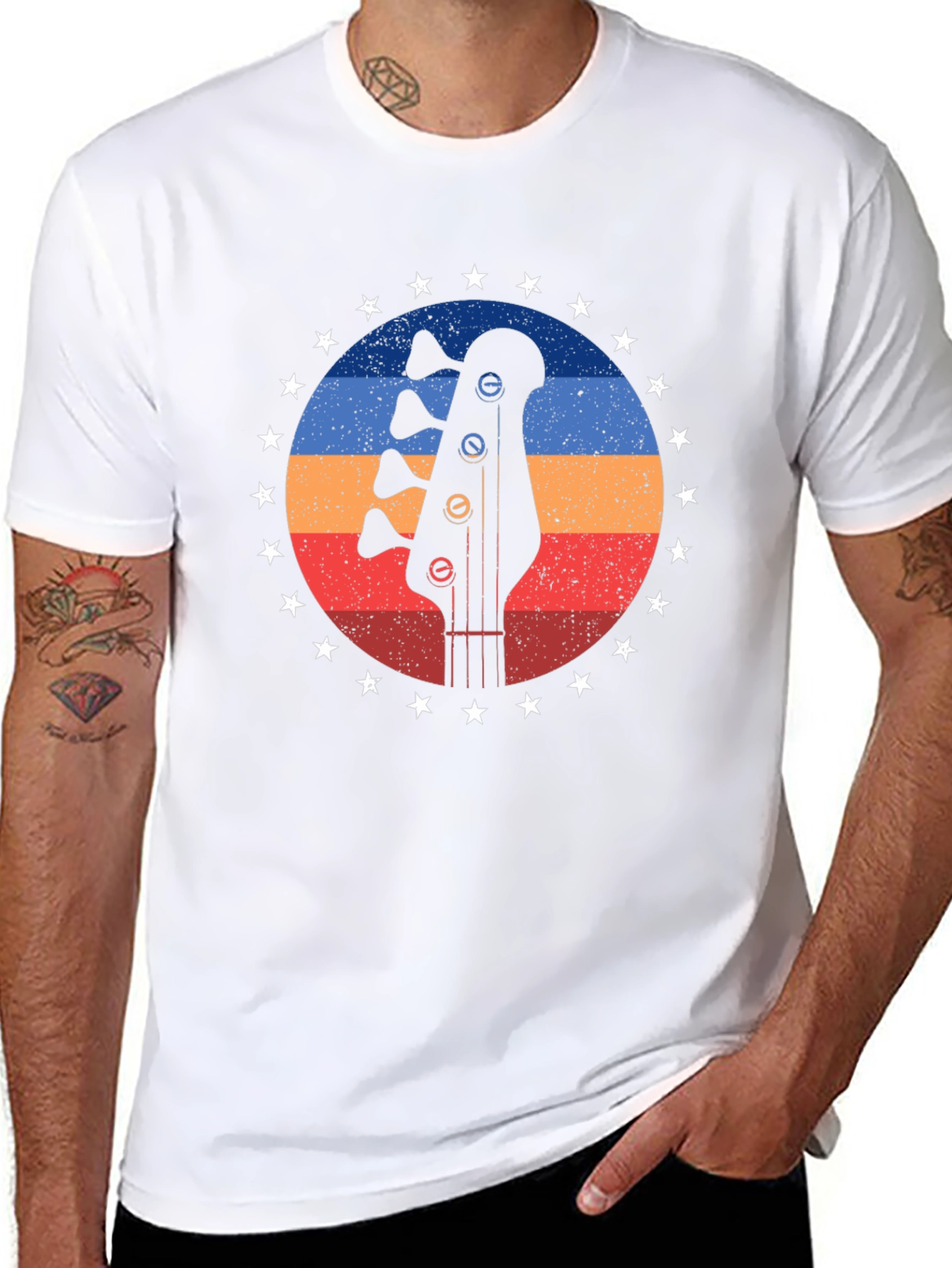 Retro Bass Guitar T-Shirt