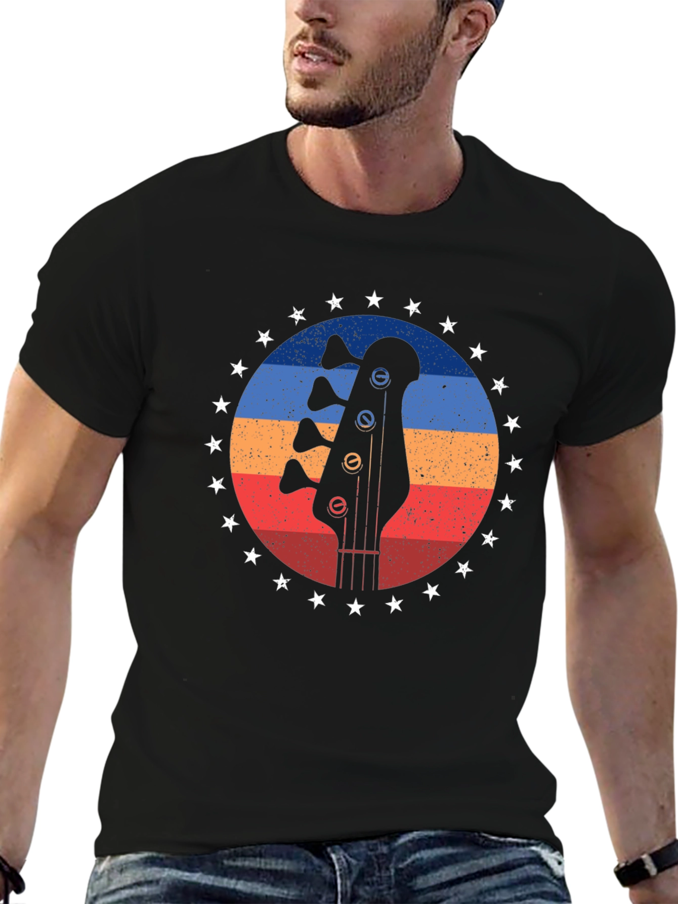 Retro Bass Guitar T-Shirt