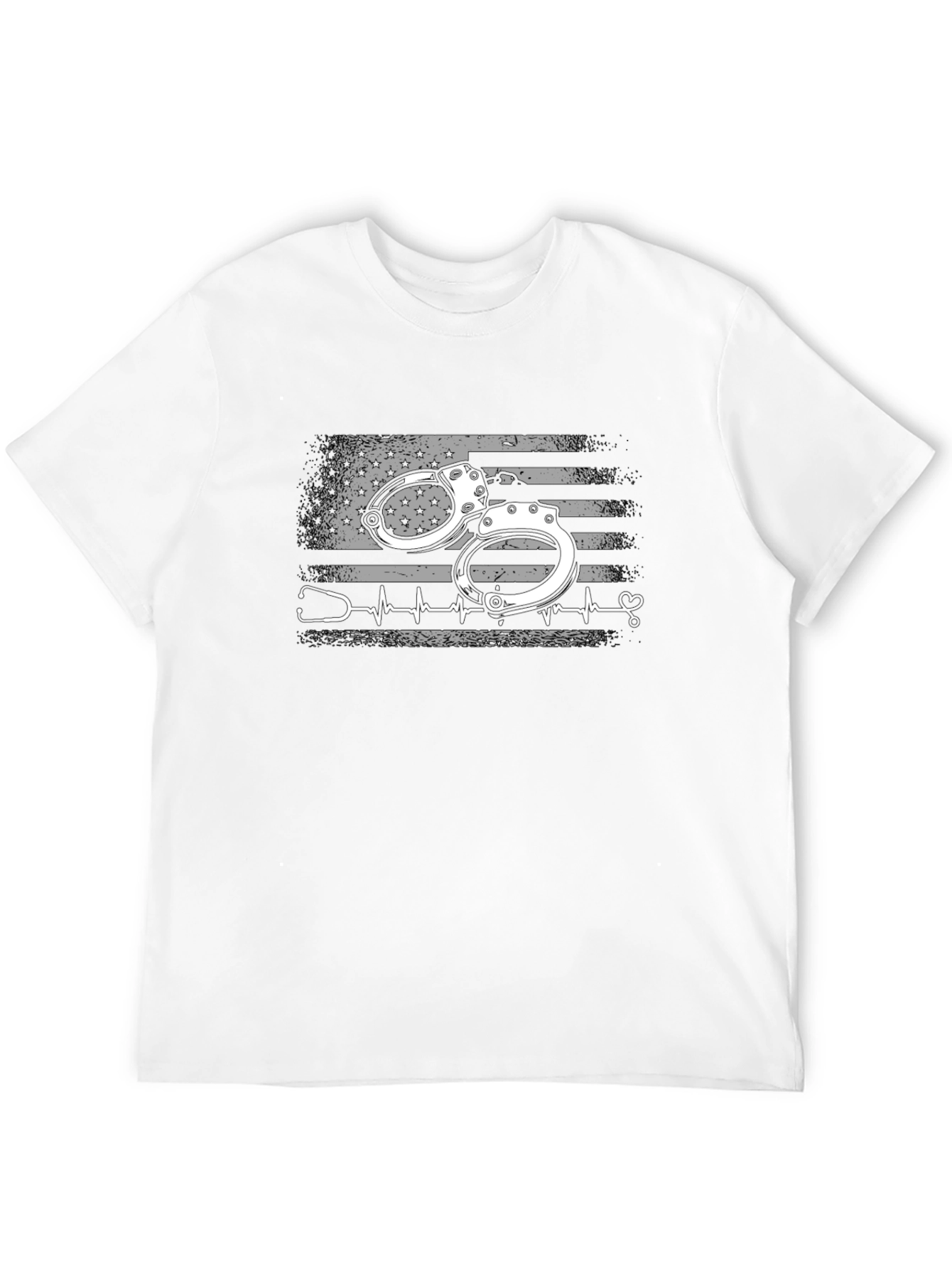 Nurse American Flag Handcuff T-Shirt