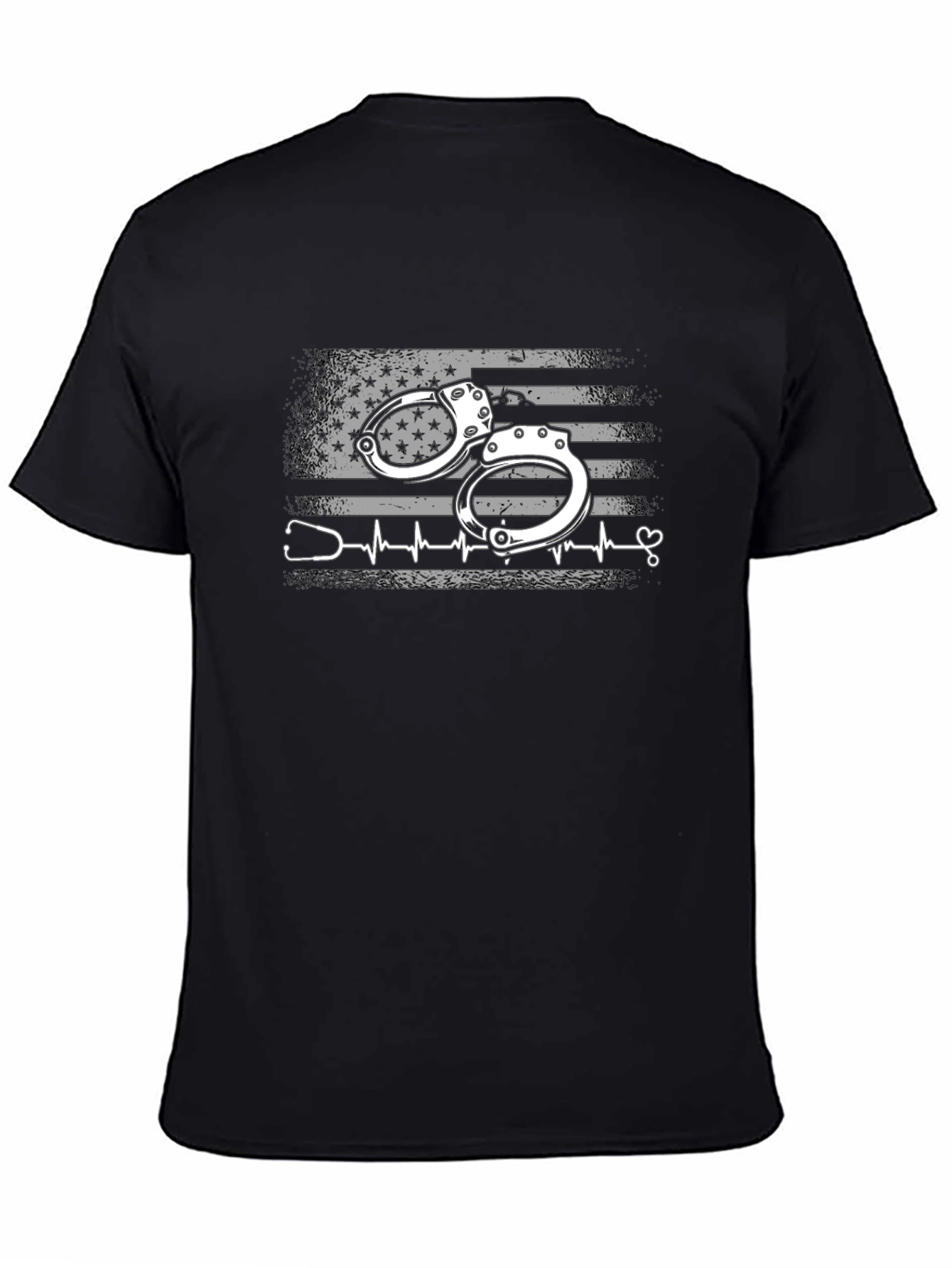 Nurse American Flag Handcuff T-Shirt